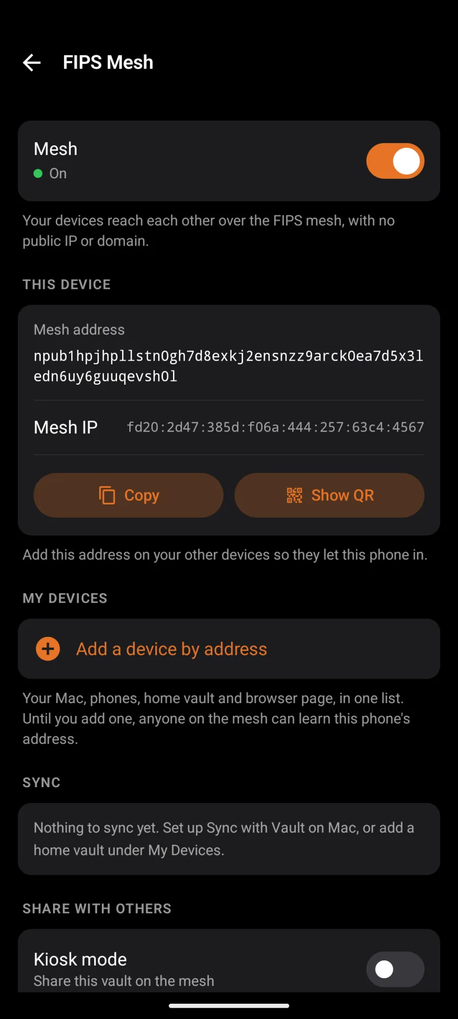 FIPS Mesh on Android